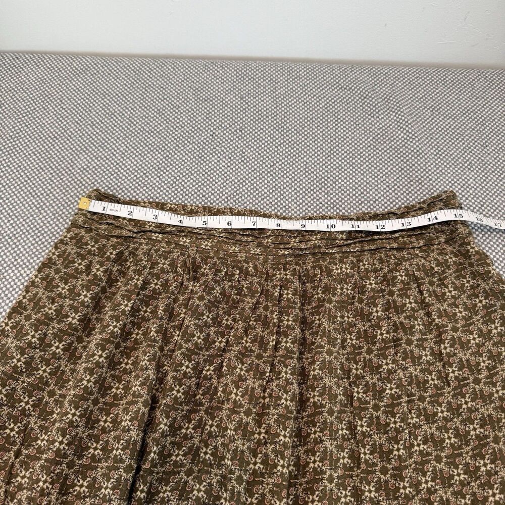 Massimo Dutti Women's Maxi Skirt, Size L  Brown Flowy Long Side Zip Skirt - Picture 7 of 10